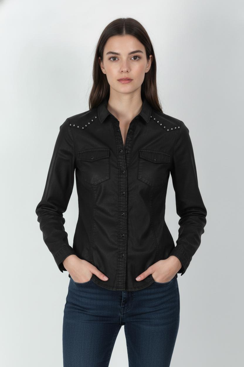 Chemise Noire - Taille XS/34 de la marque IKKS | PARAD28051 - Vendu par Paradigme - Image 1