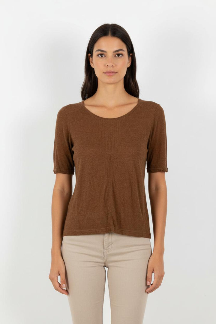 Blouse marron - Taille XS/34