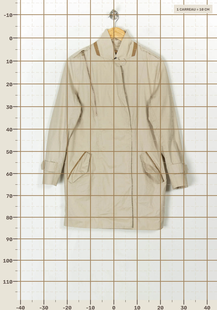 Trench Beige - Taille S/36 de la marque IKKS | PARAD28181 - Vendu par Paradigme - Image 4