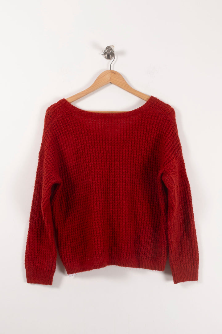 Pull Rouge - Taille S/36 de la marque I.Code | PARAD28326 - Vendu par Paradigme - Image 4