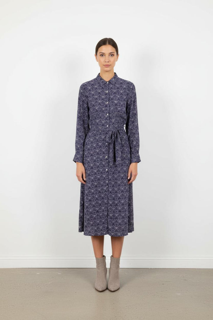Robe longue bleue à motifs - Taille S/36