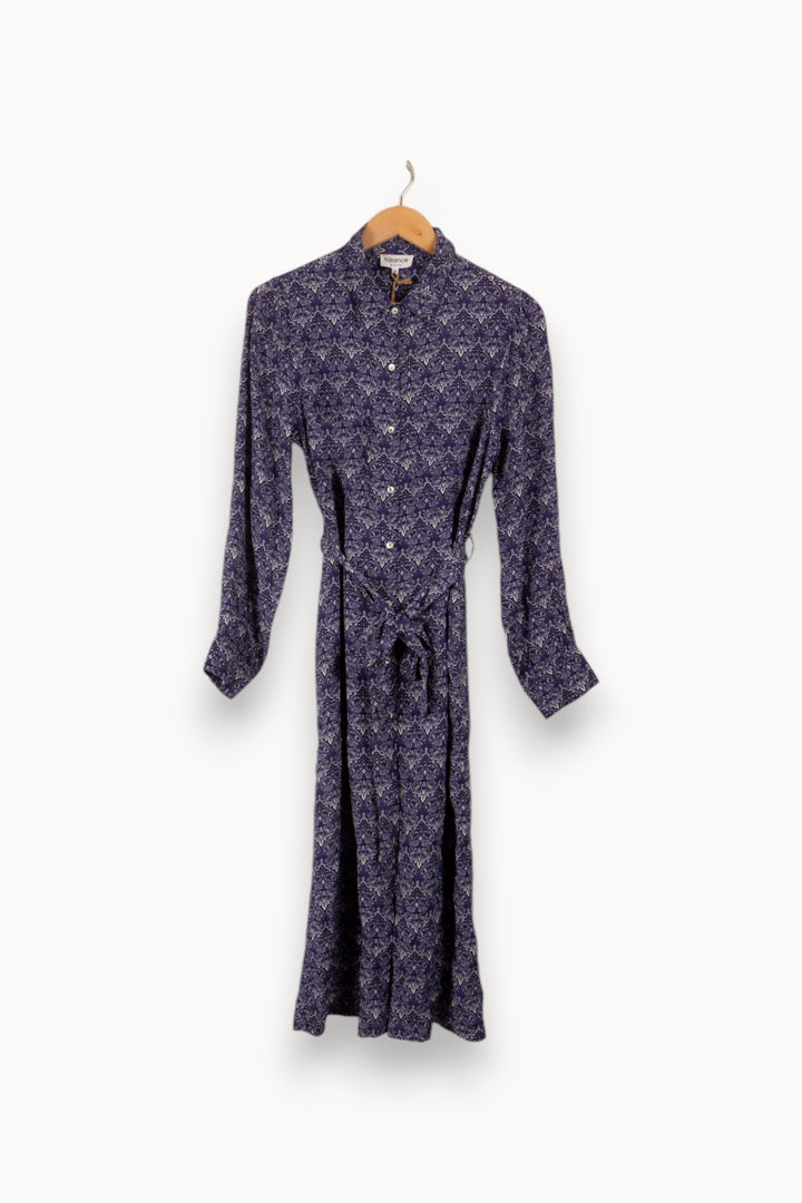 Robe longue bleue à motifs de la marque Bizance | PARAD28327 - Vendu par Paradigme - Image 1
