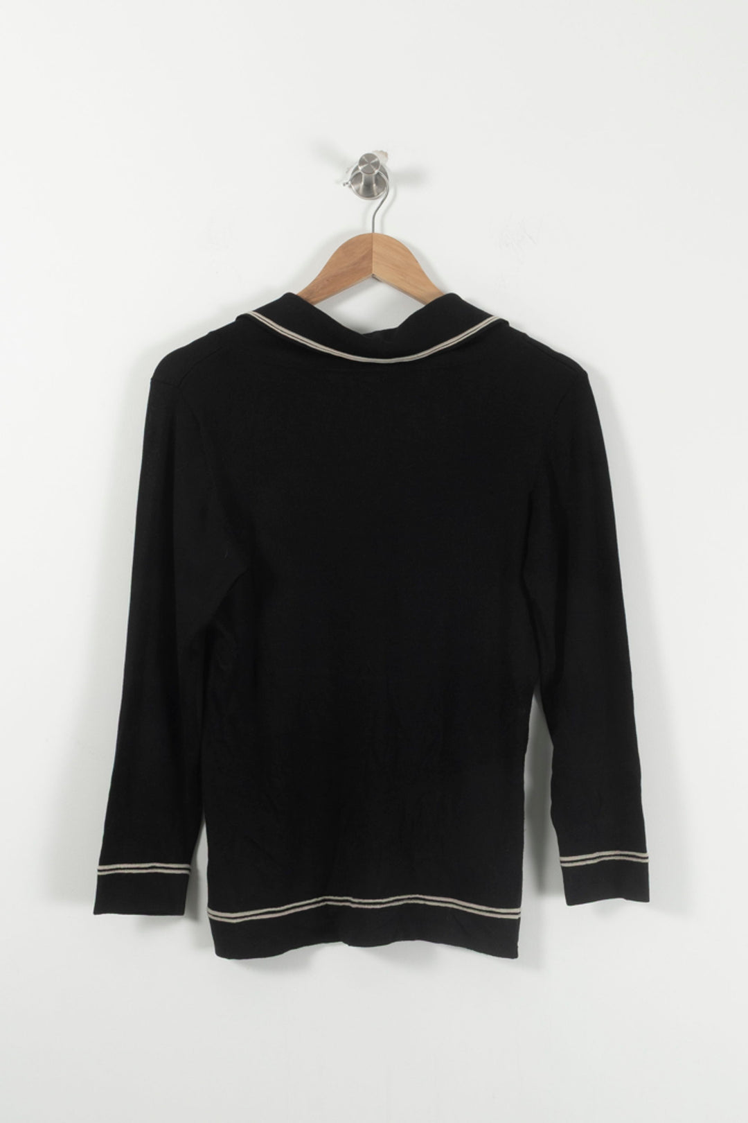 Polo Noir et Blanc - Taille L/40 de la marque Comptoir des Cotonniers | PARAD28332 - Vendu par Paradigme - Image 4