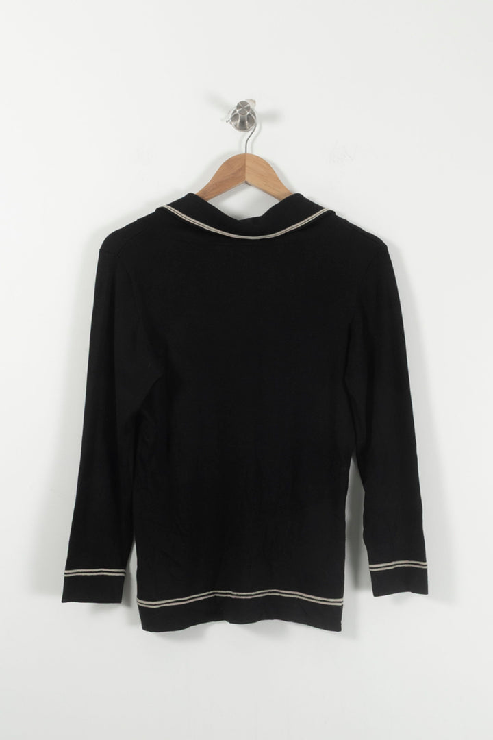 Polo Noir et Blanc - Taille L/40 de la marque Comptoir des Cotonniers | PARAD28332 - Vendu par Paradigme - Image 4
