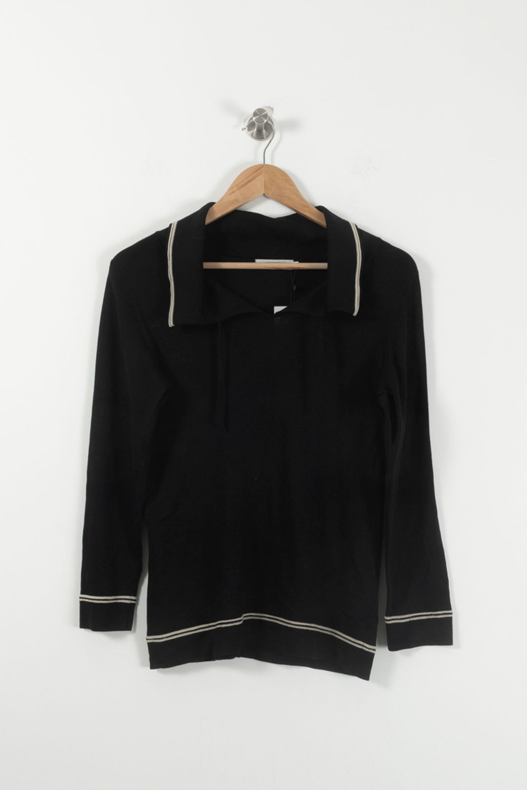 Polo Noir et Blanc - Taille L/40 de la marque Comptoir des Cotonniers | PARAD28332 - Vendu par Paradigme - Image 2
