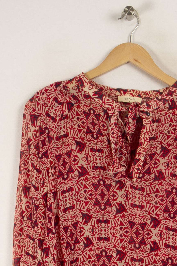 Blouse rouge à motifs de la marque ba&sh | PARAD28336 - Vendu par Paradigme - Image 2