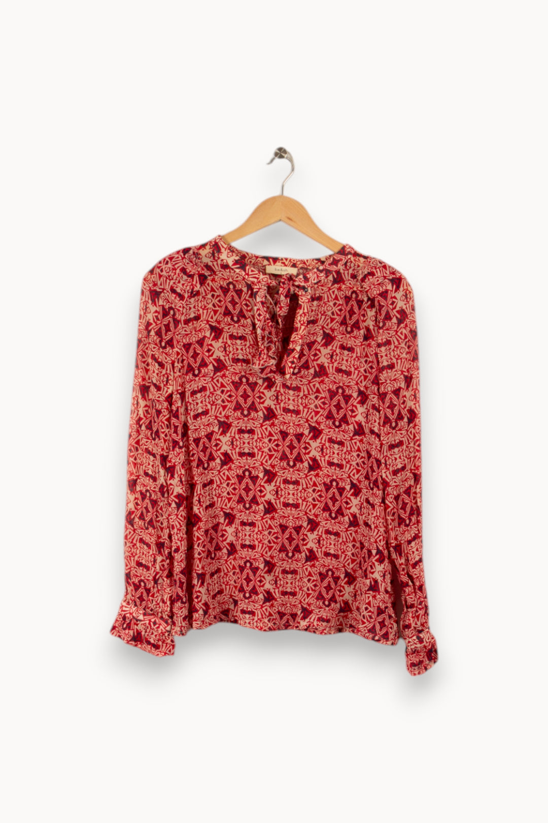 Blouse rouge à motifs de la marque ba&sh | PARAD28336 - Vendu par Paradigme - Image 1