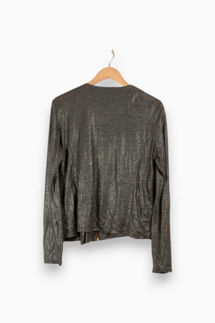 Gilet gris/vert brillant de la marque Marie Sixtine | PARAD28343 - Vendu par Paradigme - Image 3