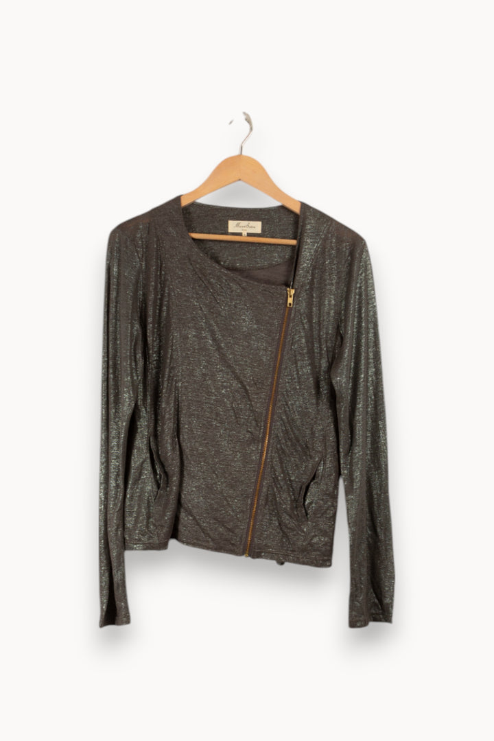 Gilet gris/vert brillant de la marque Marie Sixtine | PARAD28343 - Vendu par Paradigme - Image 1