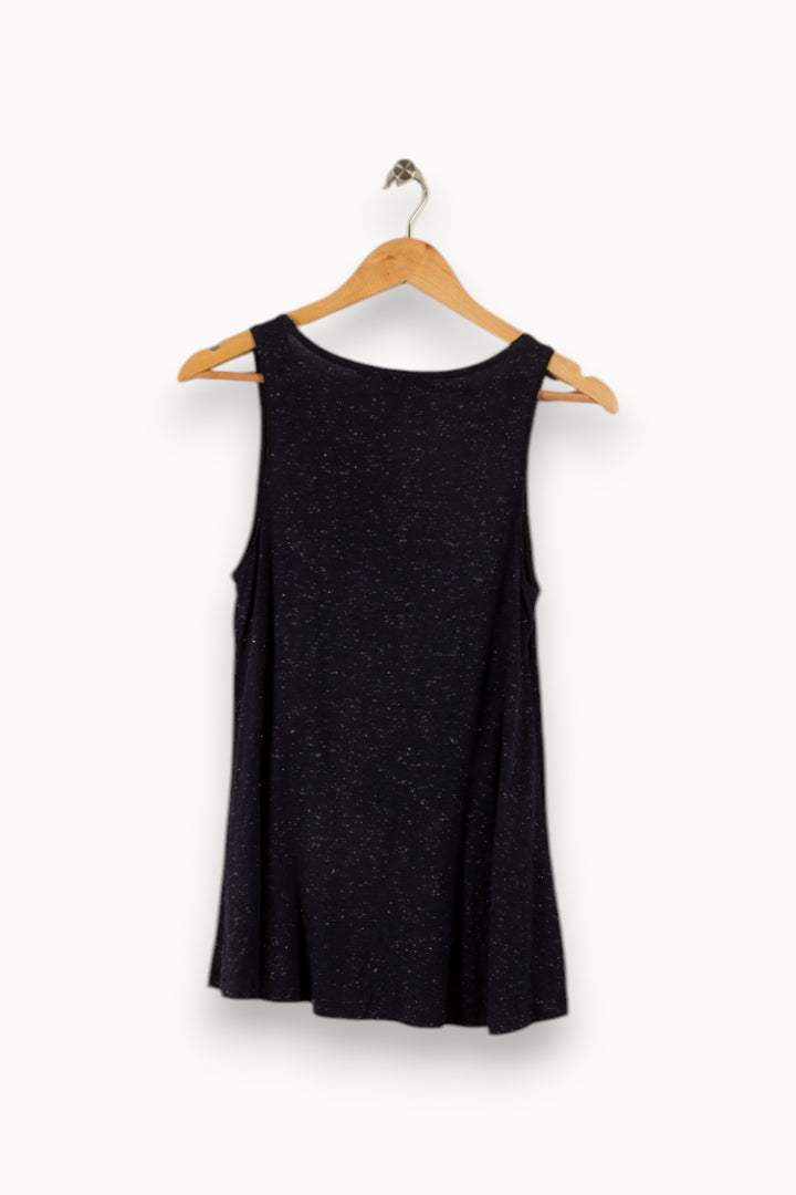 Débardeur bleu foncé brillant de la marque Comptoir des Cotonniers | PARAD28356 - Vendu par Paradigme - Image 2