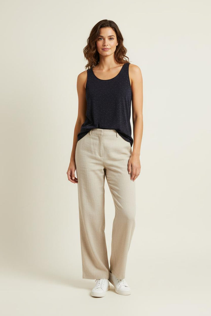 Débardeur bleu foncé brillant - Taille S/36