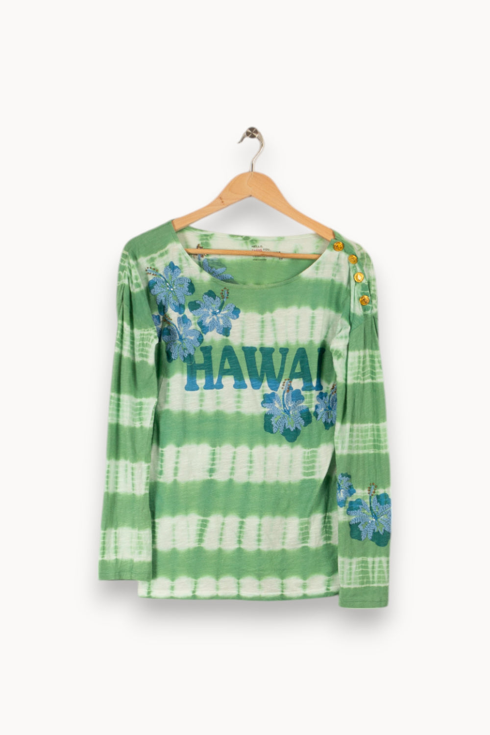 T-shirt manches longues vert - Taille XS/34 de la marque Léon & Harper | PARAD28367 - Vendu par Paradigme - Image 1