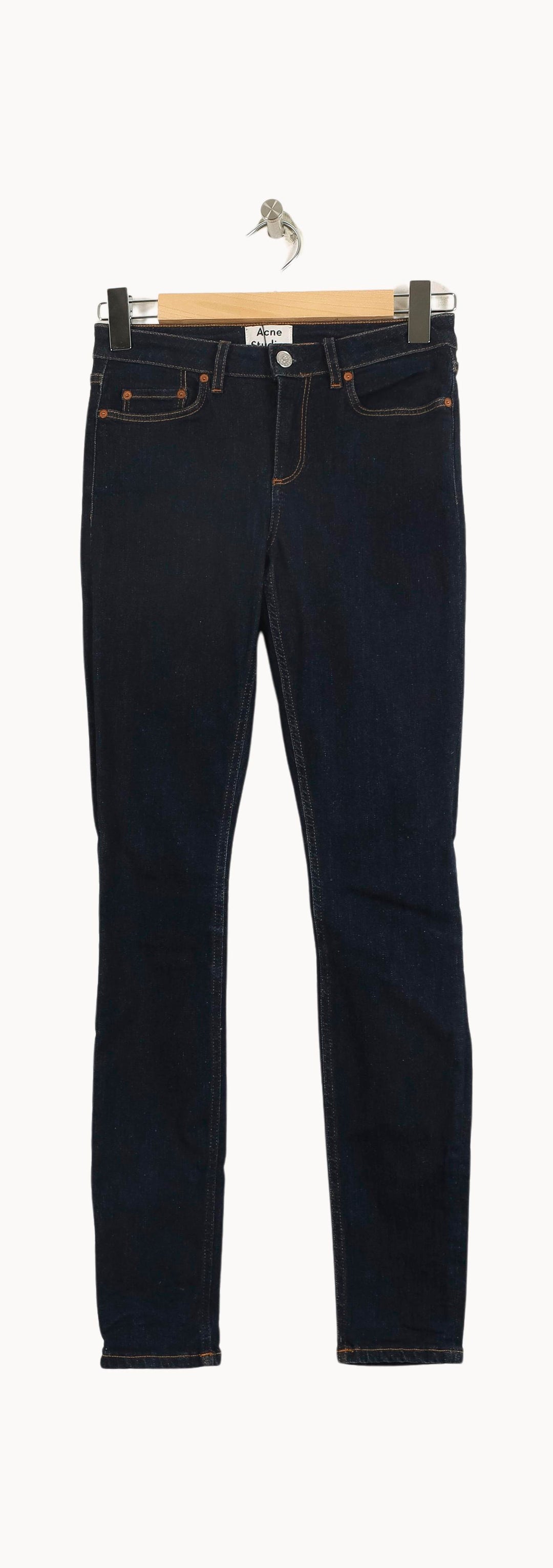 Jean Slim Bleu - Taille S/36 de la marque Acne Studios | PARAD28385 - Vendu par Paradigme - Image 2