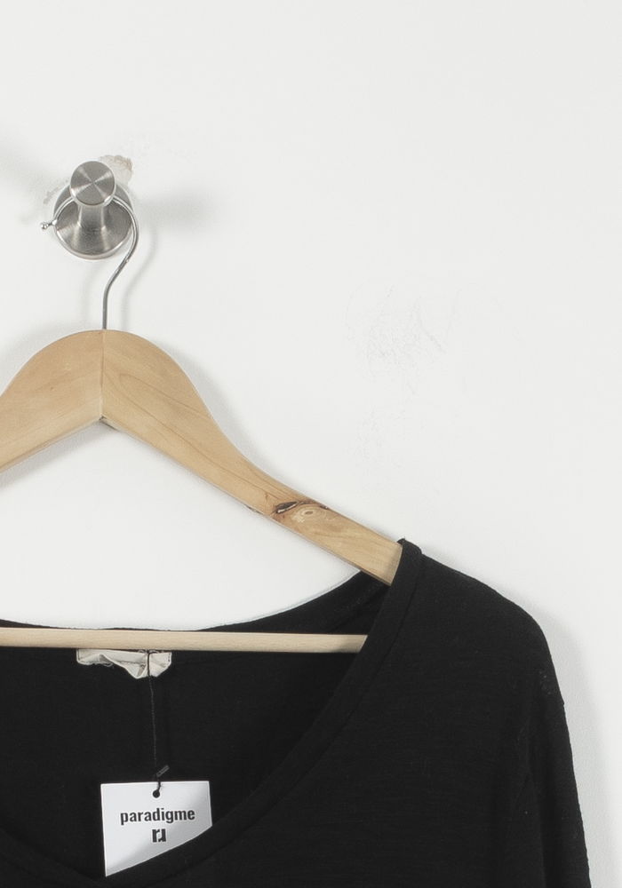 Tee-shirt Manches Longues Noir - Taille L/40 de la marque American Vintage | PARAD28400 - Vendu par Paradigme - Image 3