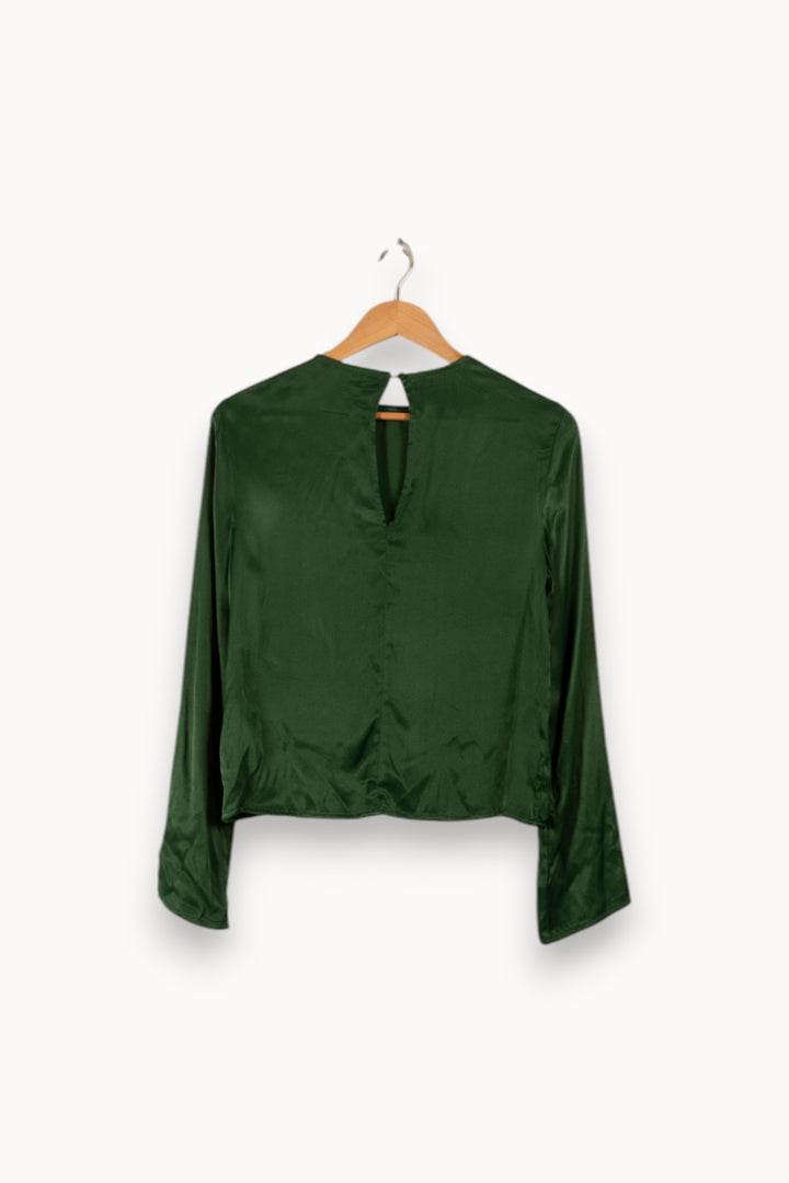 Blouse verte foncé de la marque Bizance | PARAD28402 - Vendu par Paradigme - Image 3