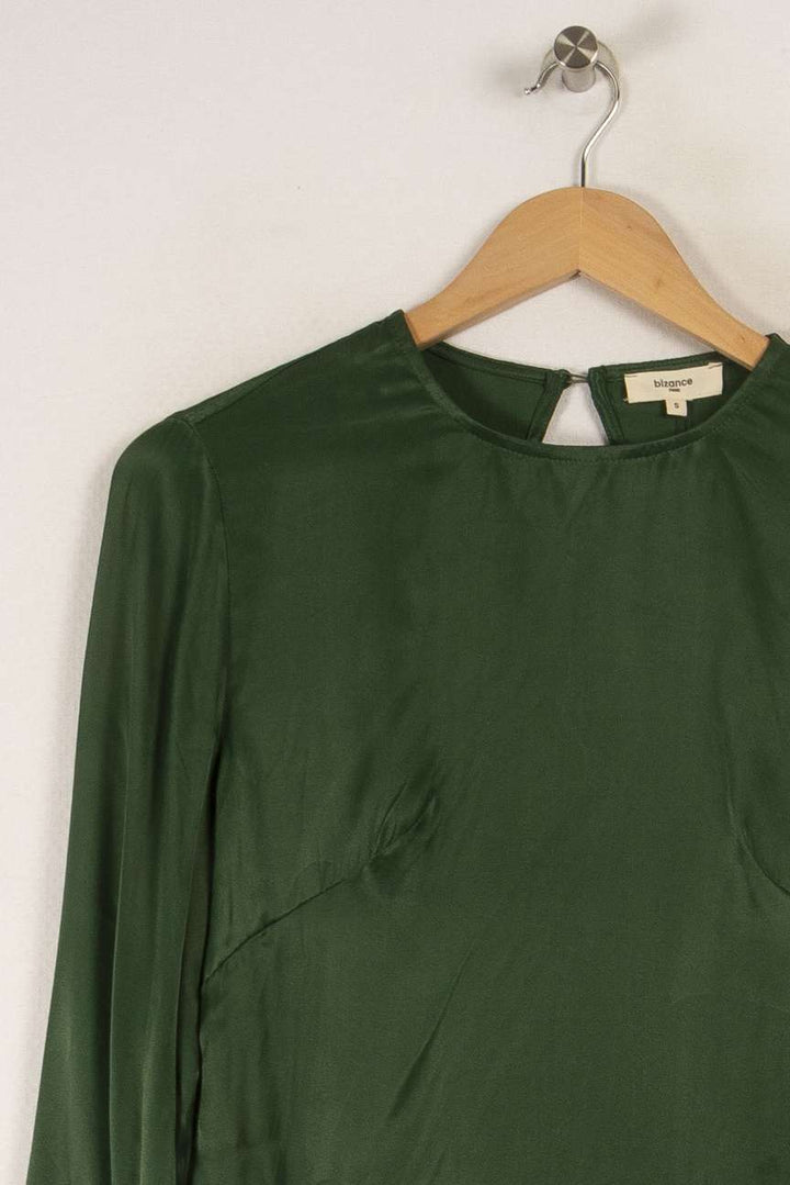 Blouse verte foncé de la marque Bizance | PARAD28402 - Vendu par Paradigme - Image 2