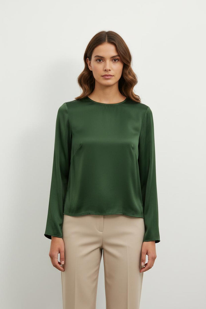 Blouse verte foncée - Taille S/36