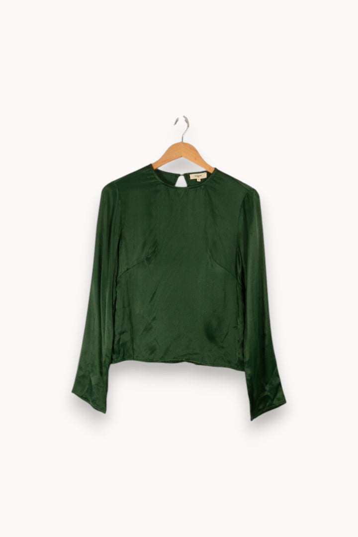 Blouse verte foncé de la marque Bizance | PARAD28402 - Vendu par Paradigme - Image 1