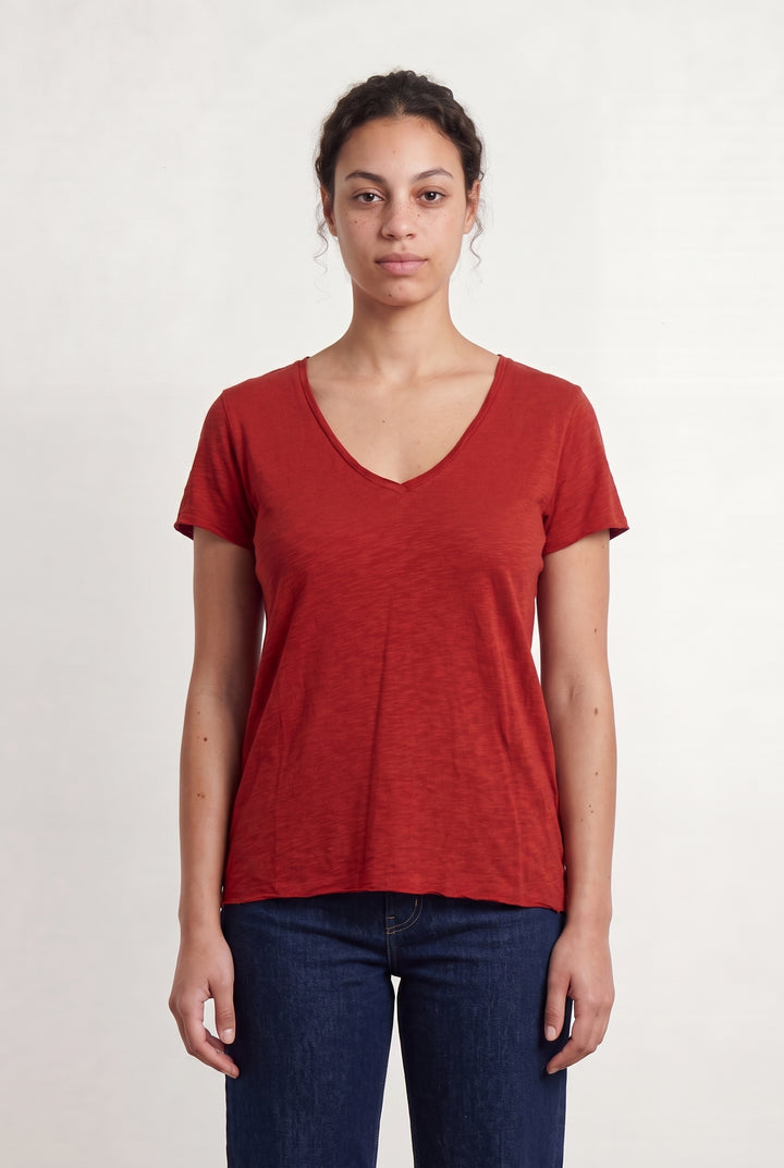 Tee-shirt Rouge - Taille L/40 de la marque American Vintage | PARAD28408 - Vendu par Paradigme - Image 1