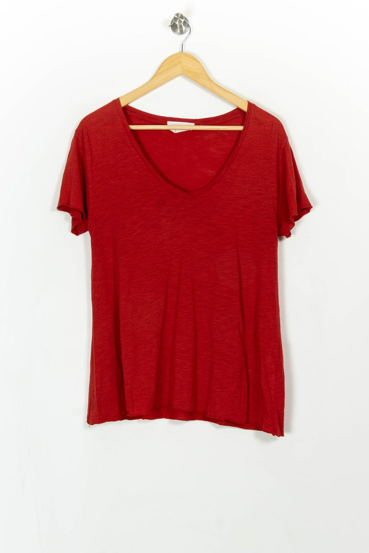 Tee-shirt Rouge - Taille L/40 de la marque American Vintage | PARAD28408 - Vendu par Paradigme - Image 2