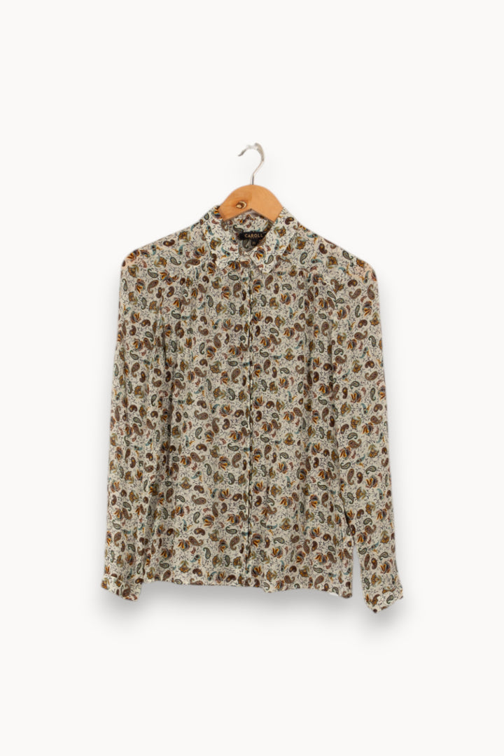 Chemise blanche à motifs de la marque Caroll | PARAD28410 - Vendu par Paradigme - Image 1