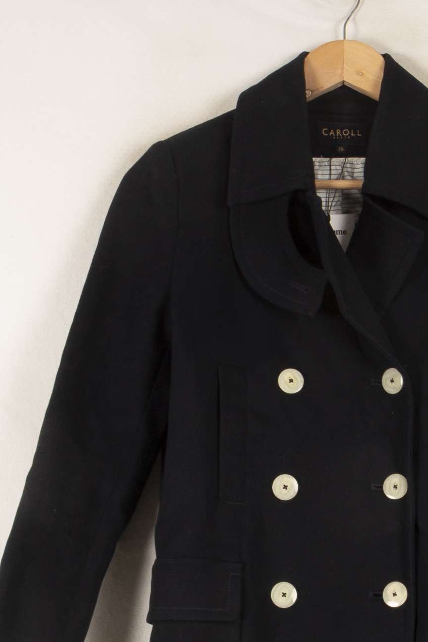 Manteau Court Bleu - Taille S/36 de la marque Caroll | PARAD28419 - Vendu par Paradigme - Image 3