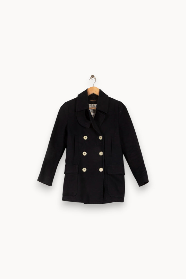 Manteau Court Bleu - Taille S/36 de la marque Caroll | PARAD28419 - Vendu par Paradigme - Image 2