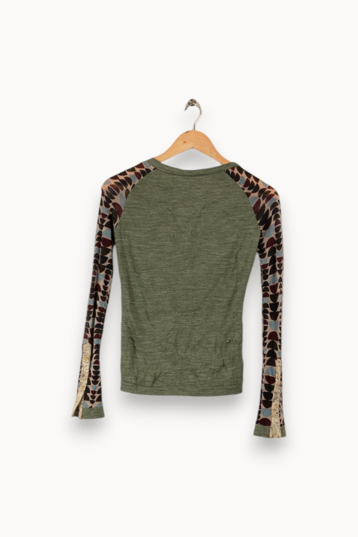 T shirt manches longues multicolore de la marque One Step | PARAD28431 - Vendu par Paradigme - Image 2
