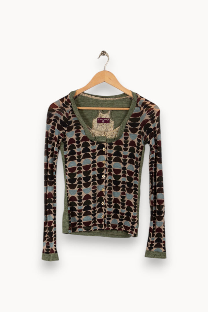 T shirt manches longues multicolore de la marque One Step | PARAD28431 - Vendu par Paradigme - Image 3