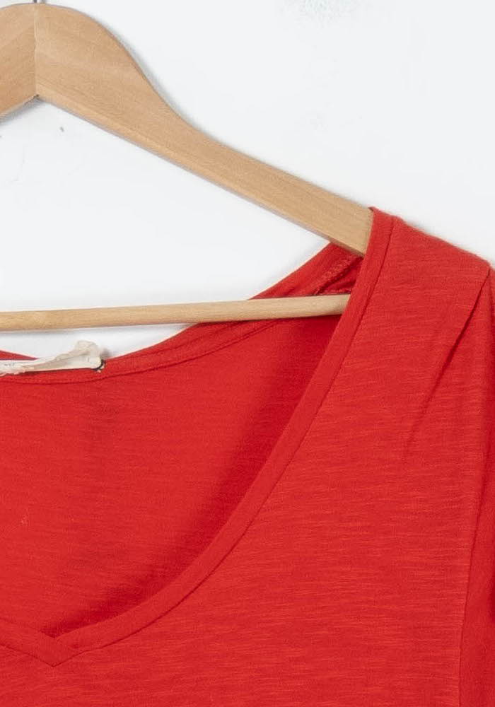 Tee-shirt Rouge - Taille L/40 de la marque American Vintage | PARAD28436 - Vendu par Paradigme - Image 3
