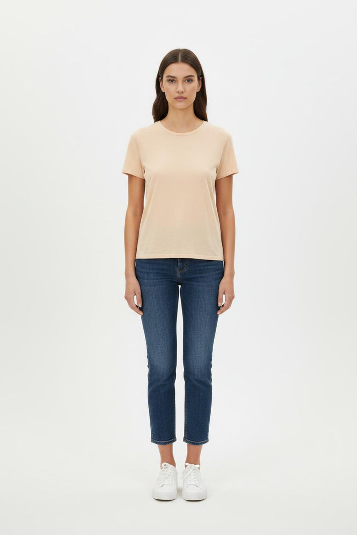 T-shirt orange/beige - Taille L/40