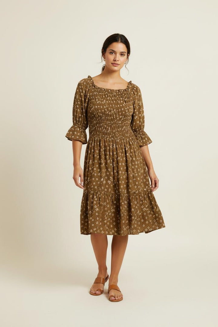 Robe verte à motifs - Taille M/38