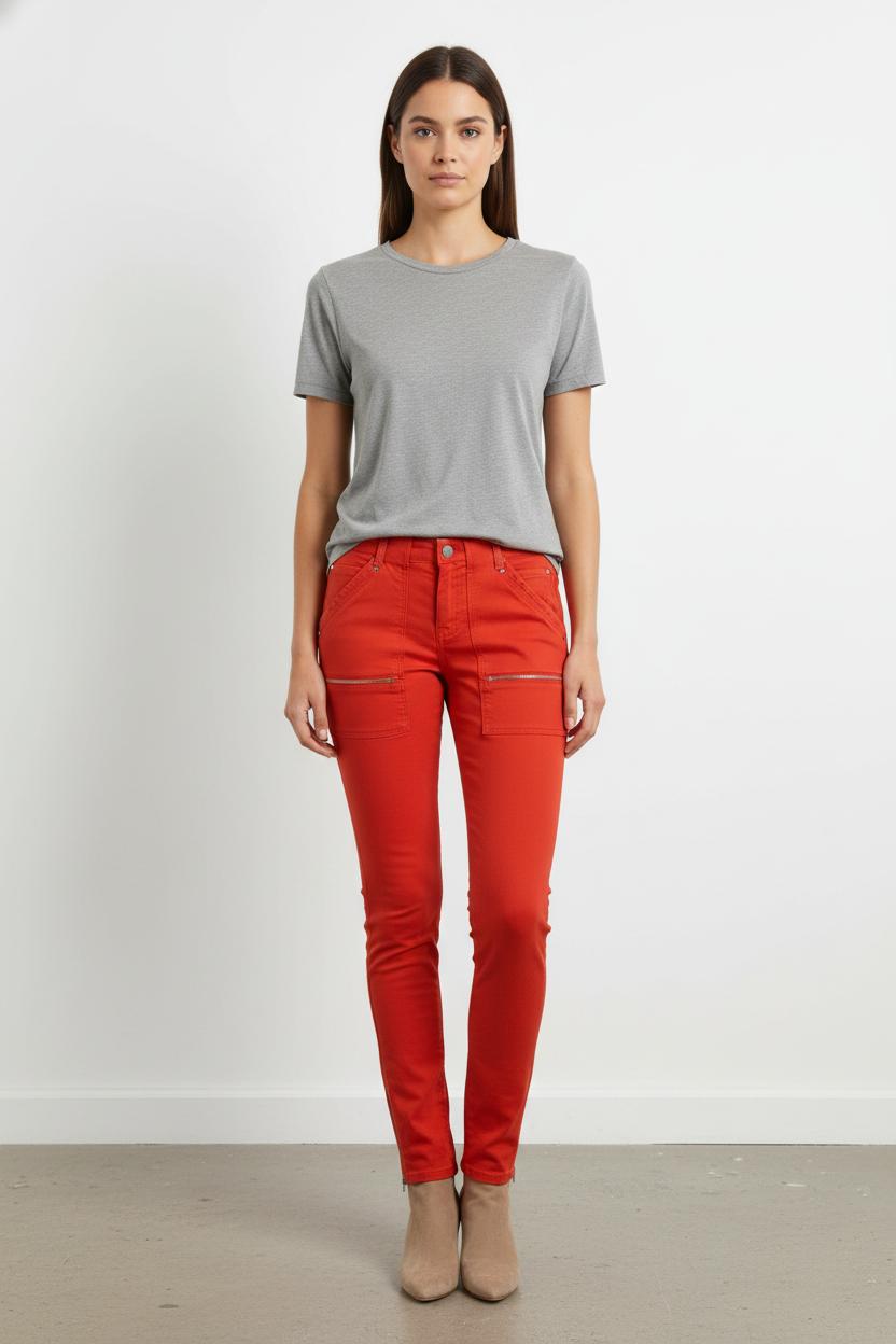 Jean Rouge - Taille XS/34 de la marque IKKS | PARAD28457 - Vendu par Paradigme - Image 1