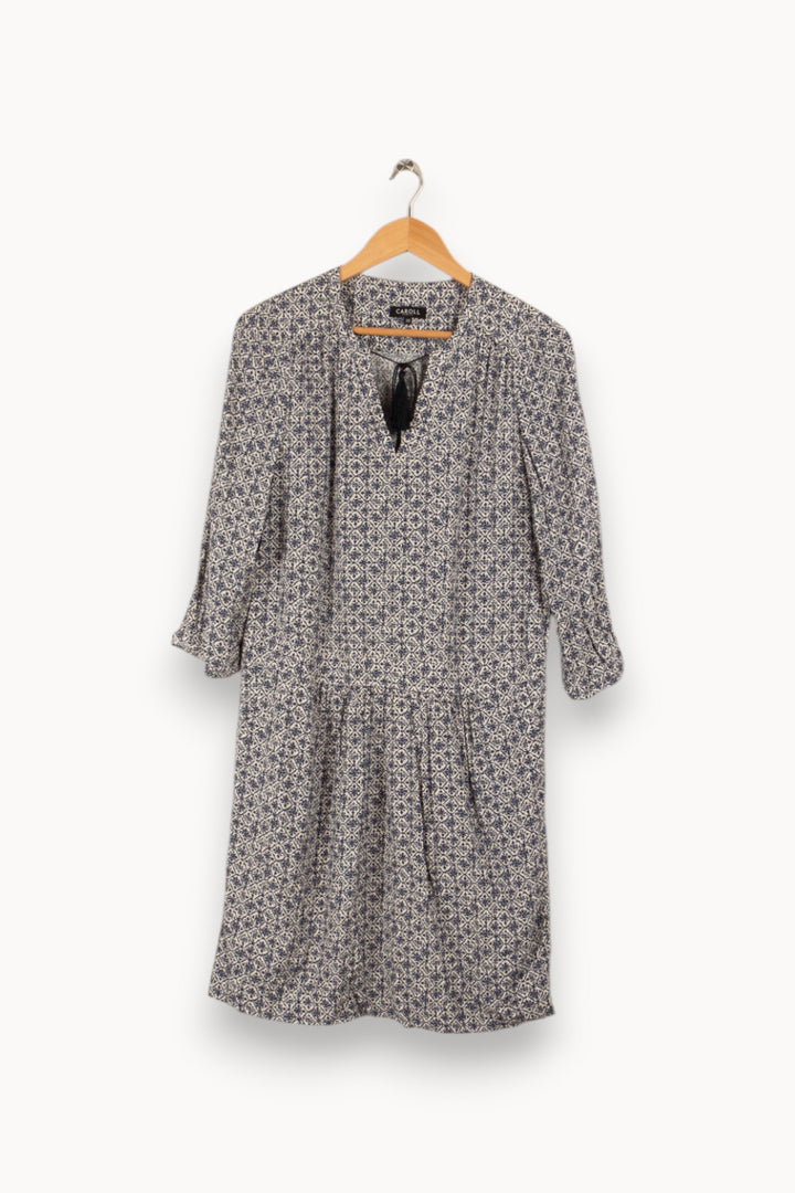 Robe bleue à motifs - Taille M/38