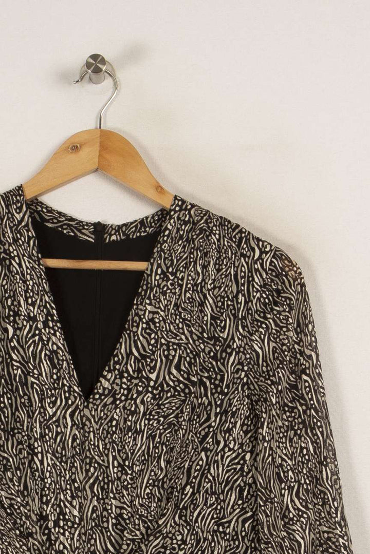 Robe noire et blanche à motifs de la marque IKKS | PARAD28473 - Vendu par Paradigme - Image 2