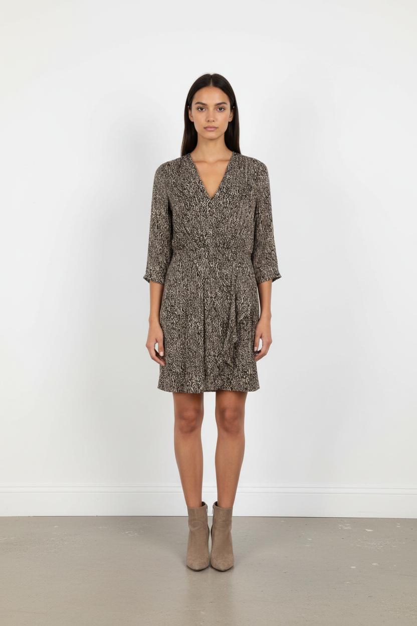 Robe noire et blanche à motifs - Taille S/36