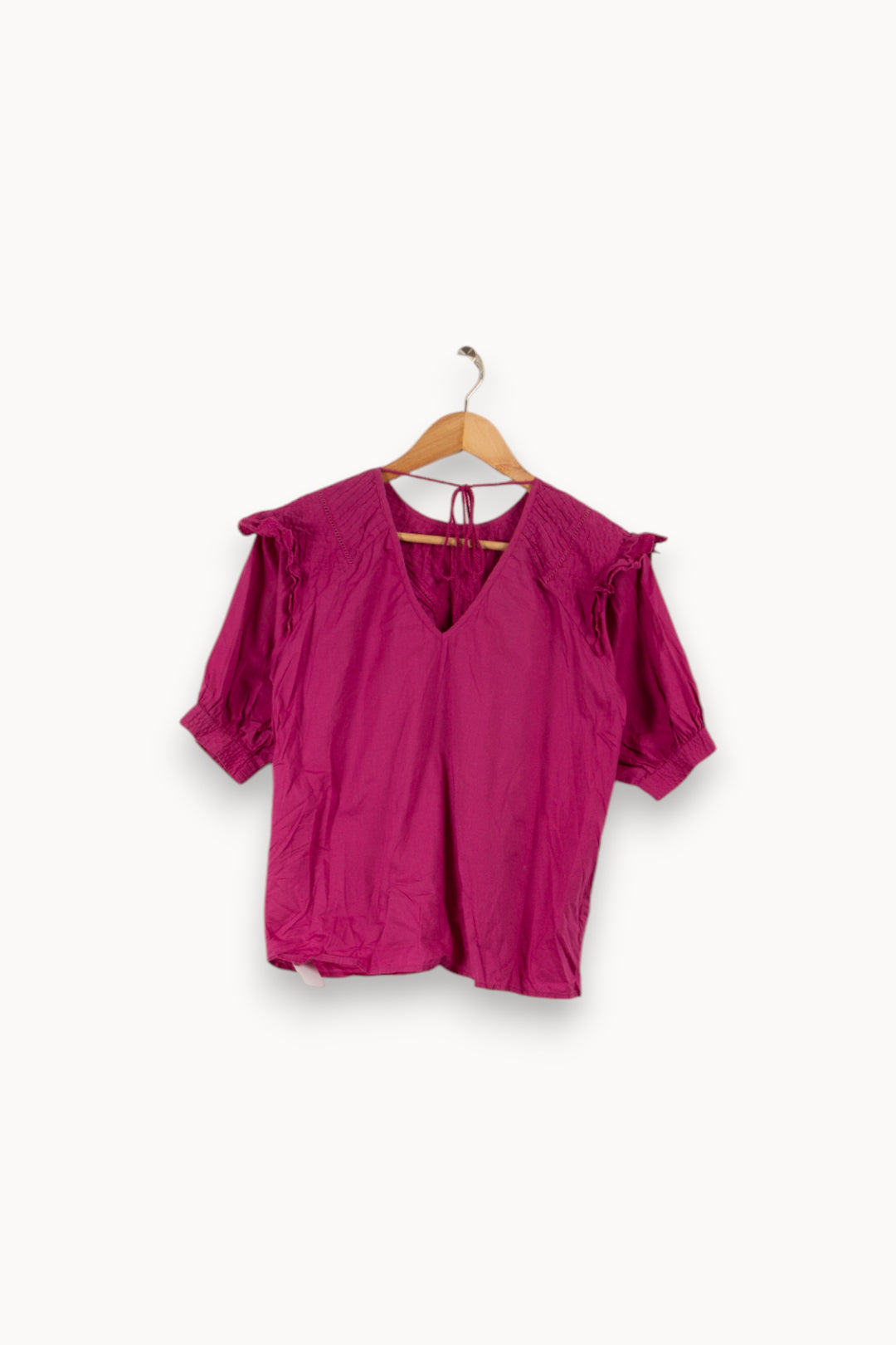 Blouse violette/rose de la marque La Fée Maraboutée | PARAD28482 - Vendu par Paradigme - Image 3