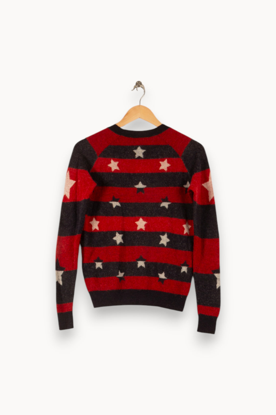 Pull Rouge et Noir - Taille S/36 de la marque The Kooples | PARAD28486 - Vendu par Paradigme - Image 4