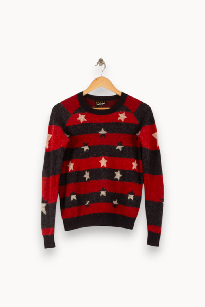 Pull Rouge et Noir - Taille S/36 de la marque The Kooples | PARAD28486 - Vendu par Paradigme - Image 2