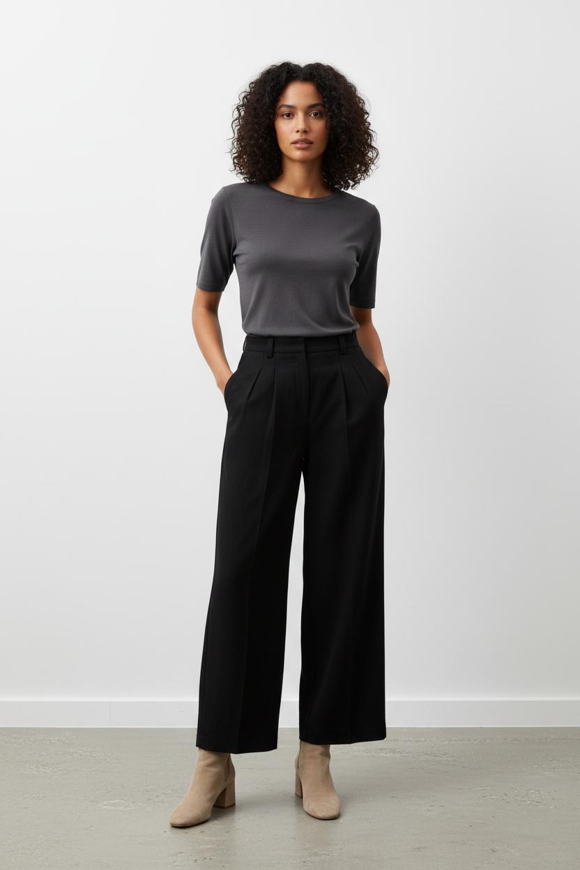 Pantalon Large Noir - Taille XS/34