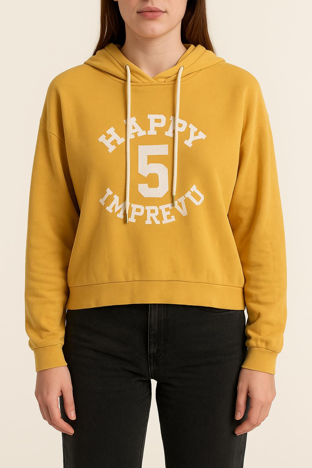 Sweat à Capuche Jaune - Taille M/38 de la marque Imprevu | PARAD28542 - Vendu par Paradigme - Image 1