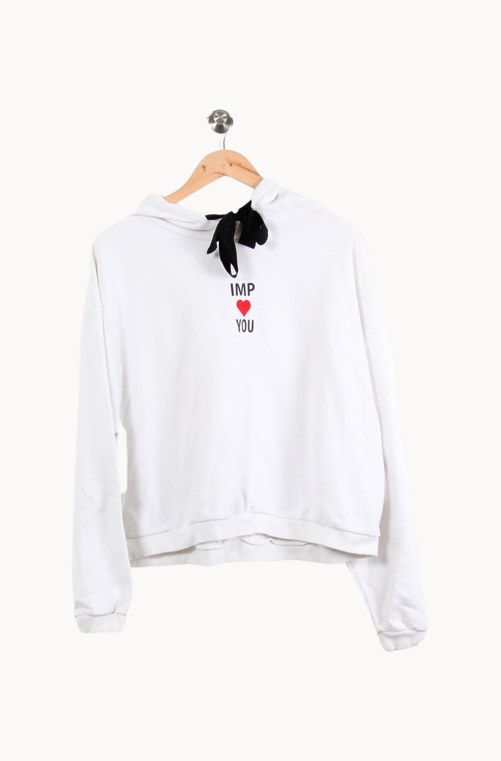 Sweat à Capuche Blanc et Noir - Taille L/40 de la marque Imprevu | PARAD28544 - Vendu par Paradigme - Image 2