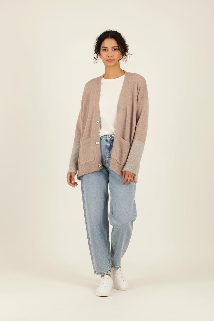 Cardigan Rose et Beige - Taille XS/34 de la marque Zadig&Voltaire | PARAD28545 - Vendu par Paradigme - Image 1