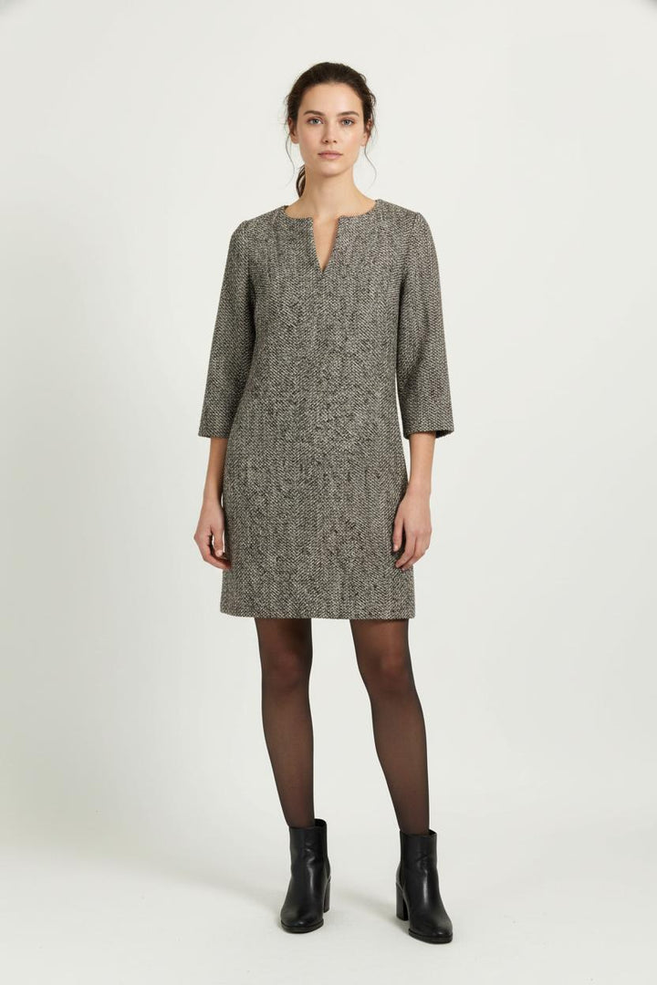 Robe Droite Grise - Taille M/38 de la marque Caroll | PARAD28556 - Vendu par Paradigme - Image 1