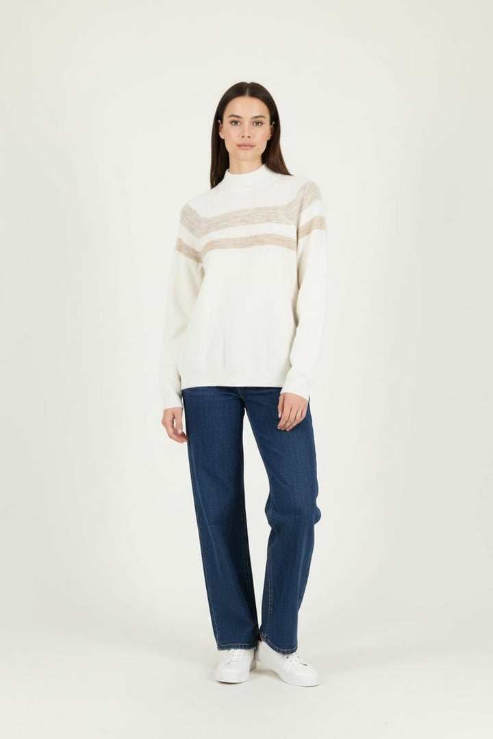 Pull Blanc et Beige - Taille S/36 de la marque Karl Marc John | PARAD28558 - Vendu par Paradigme - Image 1