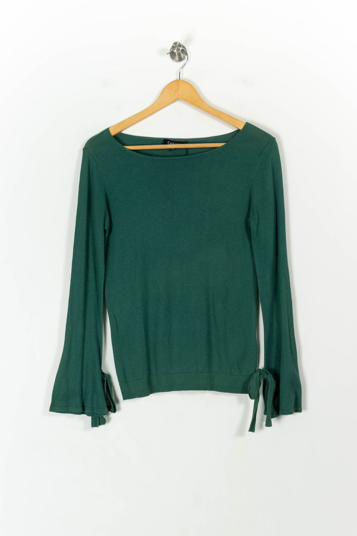 Pull Vert - Taille XS/34 de la marque Caroll | PARAD28584 - Vendu par Paradigme - Image 2