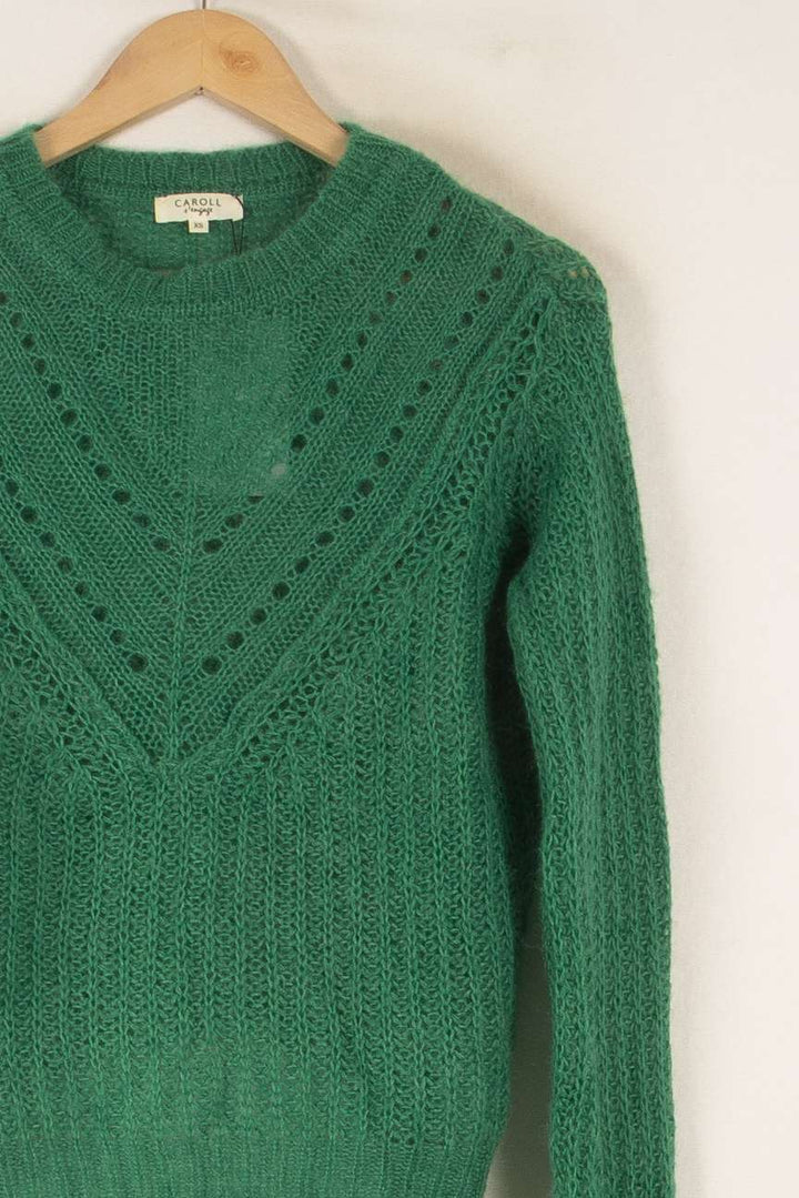 Pull Vert - Taille XS/34 de la marque Caroll | PARAD28617 - Vendu par Paradigme - Image 3