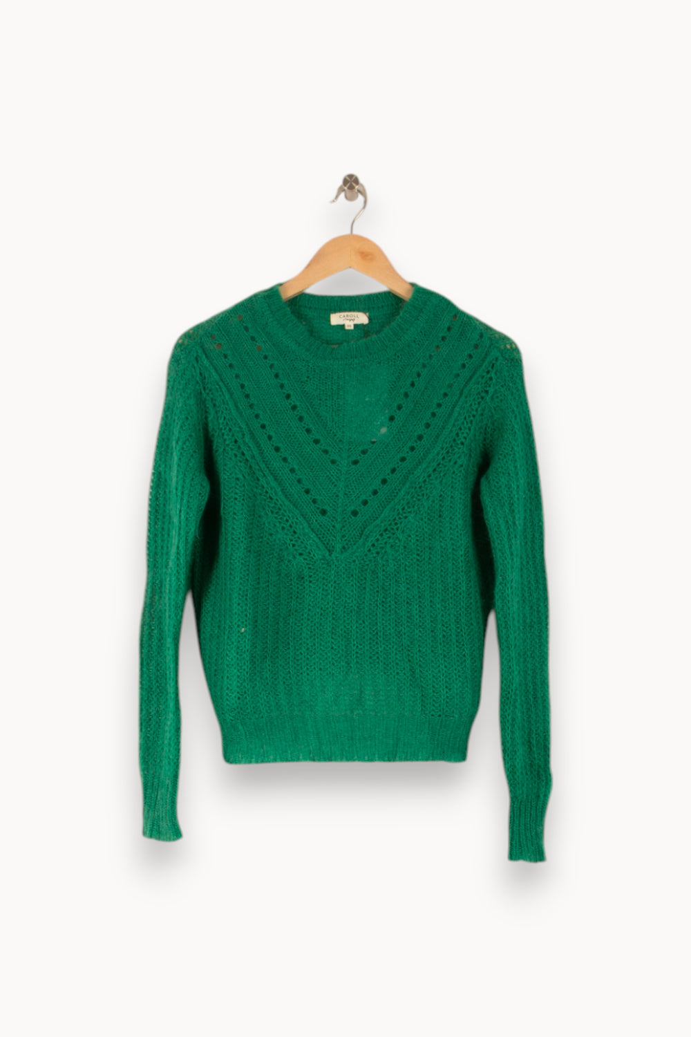 Pull Vert - Taille XS/34 de la marque Caroll | PARAD28617 - Vendu par Paradigme - Image 2