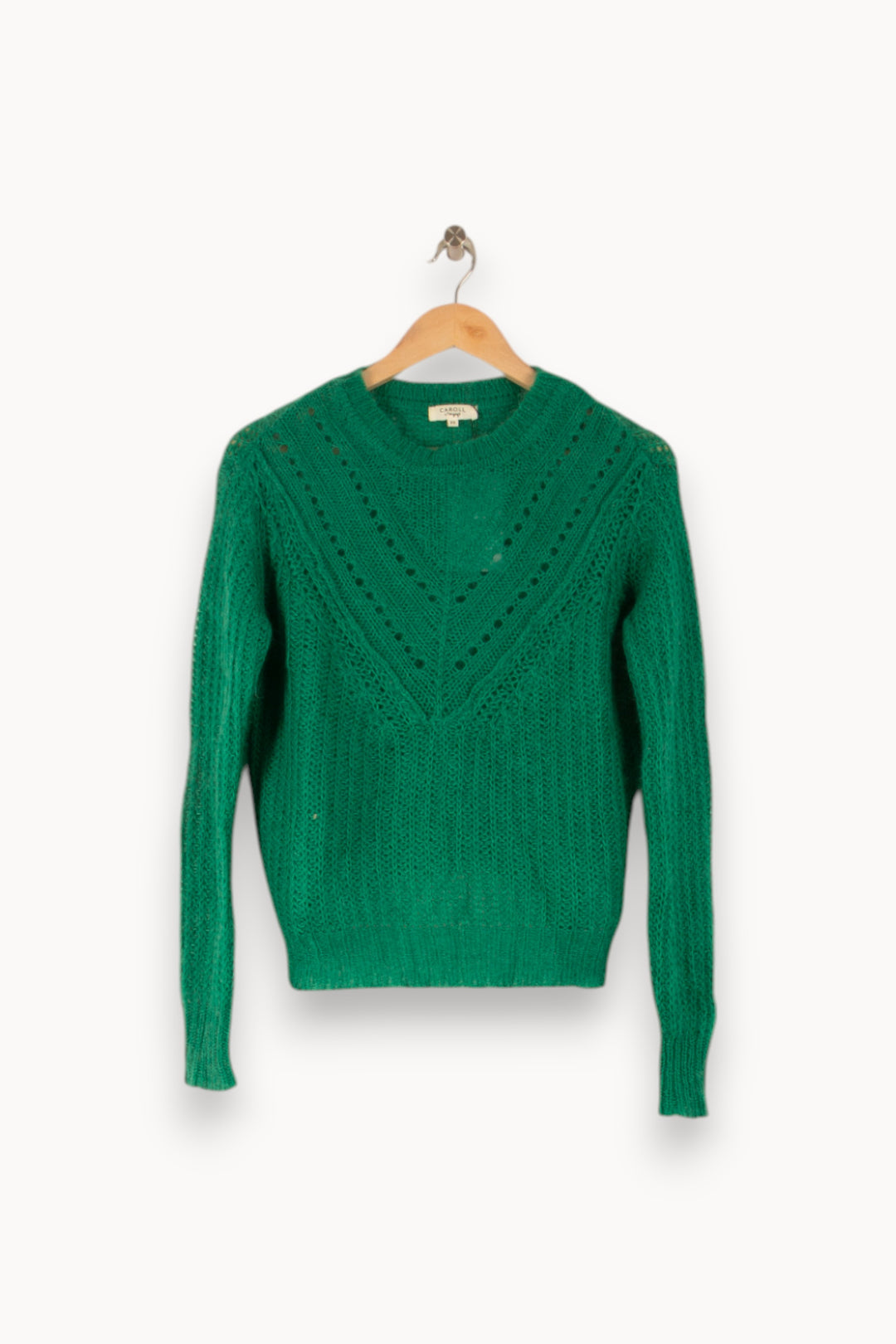 Pull Vert - Taille XS/34 de la marque Caroll | PARAD28617 - Vendu par Paradigme - Image 2