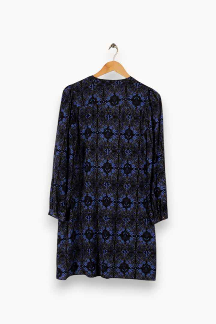 Robe bleue à motifs - Taille S/36 de la marque La Fée Maraboutée | PARAD28640 - Vendu par Paradigme - Image 2